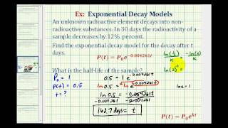 Ex Exponential Decay Function  Half Life [upl. by Kamila]