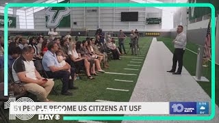 51 people sworn in as citizens at USF ceremony [upl. by Acisey]