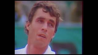 French Open 1983 4R  Ivan Lendl v Brian Gottfried [upl. by Ahsienar]