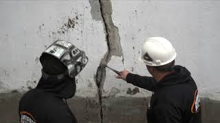 Pieutage  stabilisation d’une fondation  Maison lézardée [upl. by Cumings722]