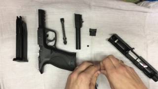 Smith amp Wesson MampP 9 disassembly Airsoft Pistol Cybergun [upl. by Nauj]