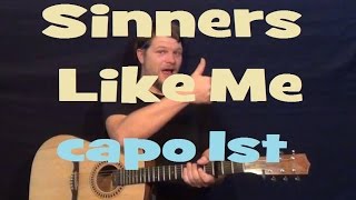 Sinners Like Me Eric Church Guitar Lesson Easy Strum How to Play Tutorial [upl. by Irene]