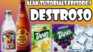 Pinoy Cocktail DESTROSO GIN MIX Red Horse  Gin  Alak Tutorials 105 [upl. by Ettenrahs]