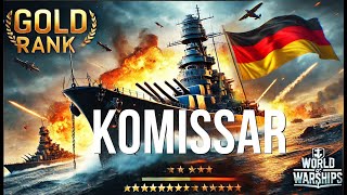 World of Warships Komissars Gold Rank Domination Double amp Devastating Strike [upl. by Annayrb]