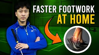 8 Minute FASTER FOOTWORK Home Workout badminton [upl. by Tabor]