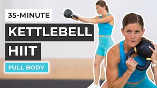 35Minute Kettlebell HIIT Workout Beginner  Advanced Options [upl. by Aret695]