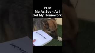 Pov Me As Soon As I Get My Homework relatable funny shorts [upl. by Edveh]