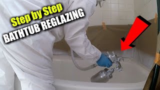 HOW TO REGLAZE A BATHTUB 2  StepbyStep Bathtub Reglazing  DP Tubs [upl. by Boyce]