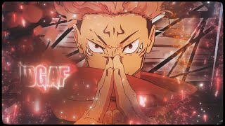 「IDGAF 😴🖤」Jujutsu Kaisen quotSukuna Vs Mahoragaquot「AMVEDIT」4K quick one [upl. by Aillimat]