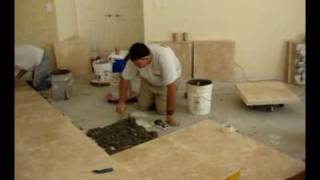 How To Install Travertine 24x24 Latte [upl. by Cassella]