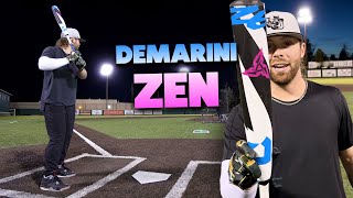 Hitting with the 2025 DeMarini ZEN  USSSA Baseball Bat Review [upl. by Einnus]