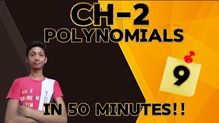 POLYNOMIALS in ONE SHOT  CLASS9 NCERT [upl. by Ydnal]