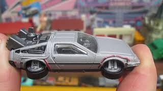 Back to the Future Screen Time Machine Hover Mode 2024 Mattel Hot Wheels Toy Car Unboxing and Review [upl. by Cornelius63]