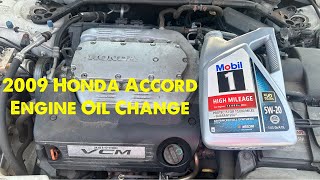 2009 Honda Accord engine oil and filter change  35 V6 [upl. by Joab280]