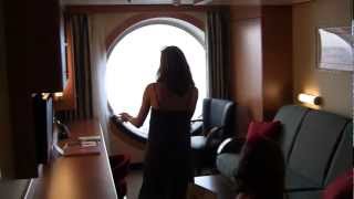 Disney Fantasy Deluxe Oceanview Family Stateroom [upl. by Oirretno]