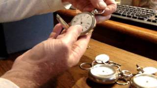 Elgin Pocket watches Rare Pair Cases and Key [upl. by Silvia889]