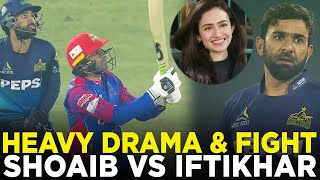 PSL 9  Heavy Drama amp Fight  Shoaib Malik vs Iftikhar Ahmed  M1Z2A [upl. by Auqenaj]