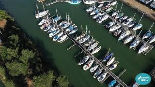 An aerial tour of Emsworth Yacht Harbour [upl. by Levitt]