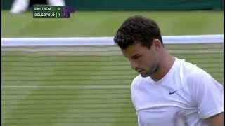 Dimitrov turns on the style  Wimbledon 2014 [upl. by Akeenahs]