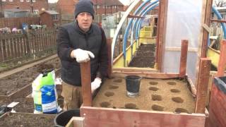 Growing Long Parsnips For Exhibition Part 1 Preparing and coring the sand box [upl. by Bushore]