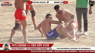 MATCH 4  Nangal Ambia Kabaddi Cup 2020   SHAHKOT LIONS VS AZAD GHALKAKN NANAKSAR MALWA [upl. by Gerstein]