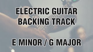 Electric Guitar Backing Track in E minor  G major [upl. by Antipus]