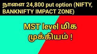 நாளை 24800 put option NIFTY BANKNIFTY IMPACT ZONE [upl. by Iosep369]