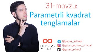 31mavzu Parametrli kvadrat tenglamalar [upl. by Valer]