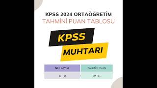 KPSS 2024 NetPuan Hesaplama [upl. by Ranique]