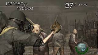 Resident Evil 4  The Mercenaries Welcome To Hell Mode  Village  HUNK 699000 HQ [upl. by Asilana]