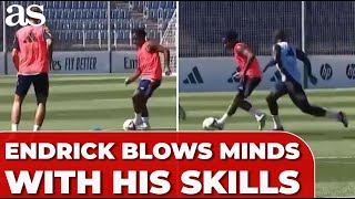 ENDRICK blows minds with PHENOMENAL SKILLS at REAL MADRID training [upl. by Idnahk436]