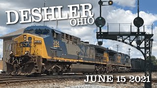 Returning to Deshler Ohio  Railfanning  June 15 2021 [upl. by Pussej]