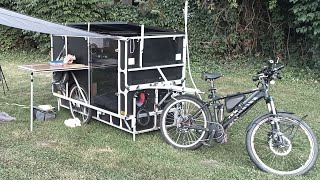 Mobile Festung dieser Fahrradwohnwagen ist wirklich robust gebaut [upl. by Aihsemak]