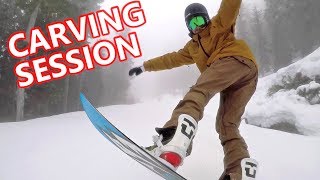 Carving Snowboard Session with T Rice Pro amp Mountain Twin [upl. by Nnilsia]