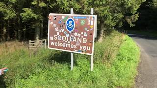 Crossing the Scottish Border from Kielder Forest England [upl. by Etteve]