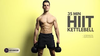 35 min SWEAT Kettlebell HIIT  Full Body  Explosive  Strength [upl. by Aytak]