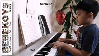 MICHELLE  BEATLES PIANO COVER BY AARON JAMES  Bebekoys Corner [upl. by Etnomal]