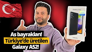 Türkiyede üretilen Galaxy A52 kutusundan çıkıyor [upl. by Leland688]