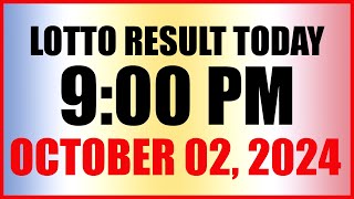 Lotto Result Today 9pm Draw October 2 2024 Swertres Ez2 Pcso [upl. by Novahc]