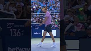 Sinner Gets Hit By Three Zverev Serves 🤕 [upl. by Arehc]