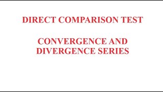 Divergence and Convergence Test [upl. by Ennair405]