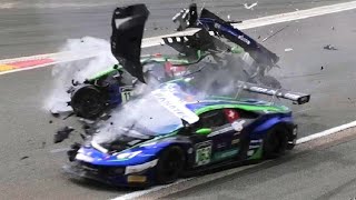 24 hours of Spa 2021  Huge Multiple Crash AitkenEstrePereraRigon GT3  SpaFrancorchamps [upl. by Fates]