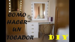 COMO HACER UN TOCADOR barato COMO HACER ESPEJO LUCES MAQUILLAJE [upl. by Eibor487]