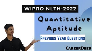 WIPRO ELITE NLTH 2022 Aptitude Questions and Answers  WIPRO Aptitude questions and answers [upl. by Adnahc]