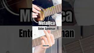 How to play Enter Sandman guitar riff  Metallica [upl. by Arraet]