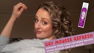 Refresh Curly Hair Using Only Mousse  Dry Mousse Refresh [upl. by Brendon]