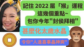 屬猴 2022年犯沖太歲運程絕對要注意甚麼 猴2022犯太歲又如何用水晶化解 提昇運勢  2022屬猴化太歲水晶 2022屬猴化太歲水晶手鏈  薰衣草紫水晶  紅草莓水晶 黑碧璽水晶 [upl. by Rola]