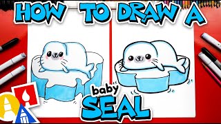 How To Draw A Baby Seal Cartoon [upl. by Richarda]