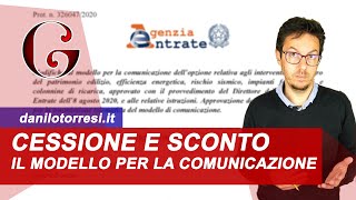 Modello CESSIONE del CREDITO e sconto in fattura come funziona Superbonus Ecobonus Sismabonus 110 [upl. by Rorry]