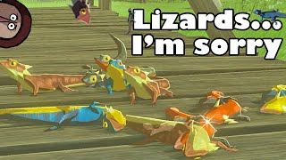 Lizard Farming in Zelda BotW  Hightail Lizards Hearty Lizards and Fireproof Lizards [upl. by Heyde628]